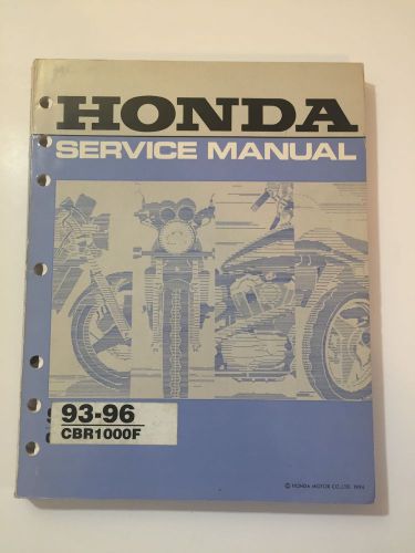Honda cbr1000f service manual 1993 - 1996