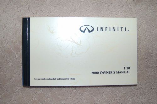 Owner&#039;s manual set for 2000 infiniti i30 oem i30t factory owners with case