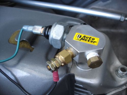 Vw type 1 3 bug bus ghia billet 3 outlet vdo type oil sending unit adapter tree