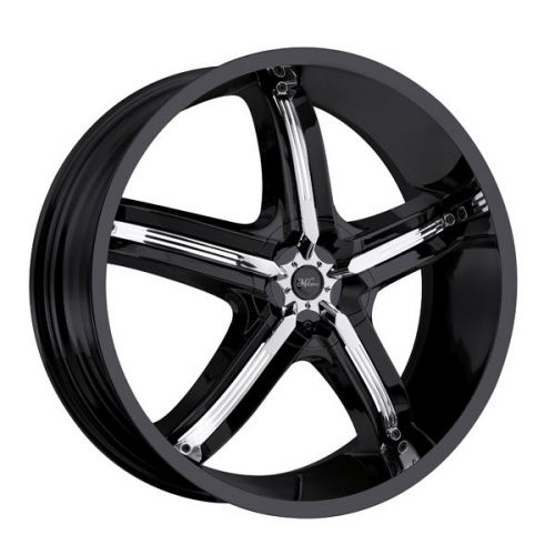 4-new milanni 459 bel-air 5 17x7 5x110/5x115 +38mm black/chrome wheels rims