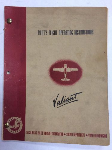 1945 bt-13,-a,-b/bt-15/snv-1,-2 valiant original pilot&#039;s flight ops.instructions