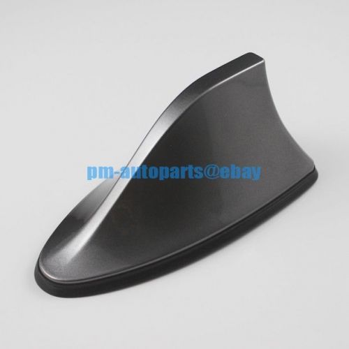 Pm grey roof top mount fm base shark fin antenna new w/ reception amplify chip