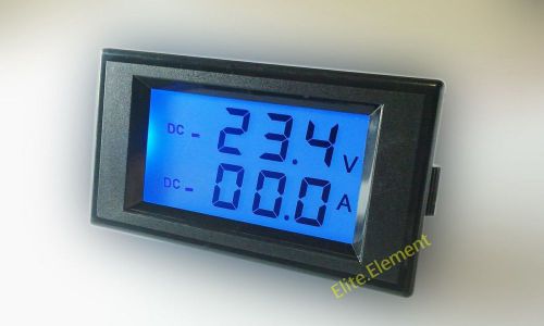 Dc 20v10a lcd dual current voltage amp guage meter power supply charge discharge