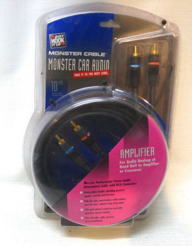 Monster car audio cable 10’ rca for amplifier or crossover