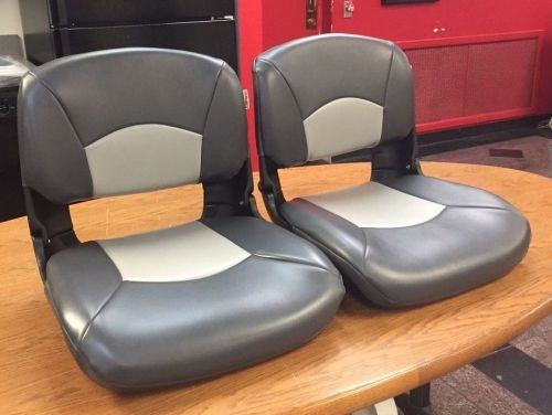 Boat seats tempress charcoal / gray  all weather high back  - pair (2) seats