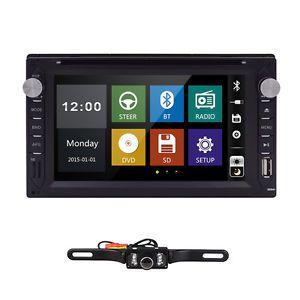 Double 2 din auto stereo car dvd player bluetooth radio rds sd/usb in dash + cam