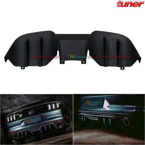 Super shark fin style black rear added-on diffuser for 15-16+ mustang gt v6 v8
