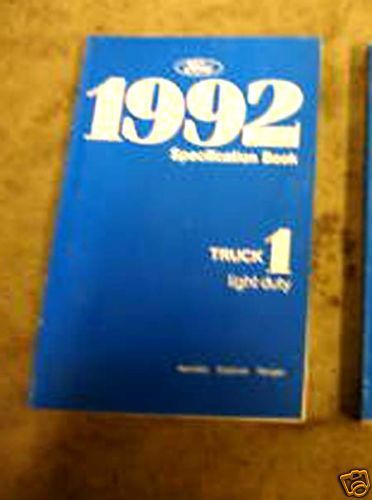 1992 ford truck specifications manual ranger explorer