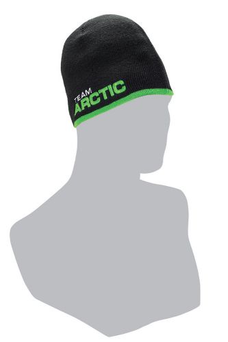 2017 arctic cat men&#039;s team arctic race black &amp; lime beanie hat 5263-133