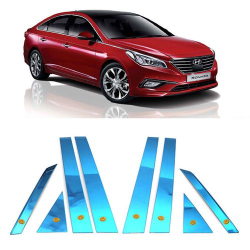 Stainless door pillar post molding for hyundai sonata lf