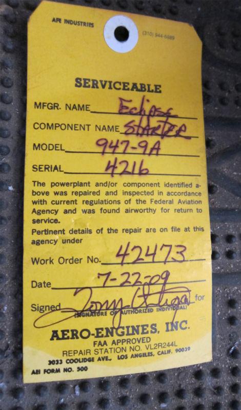 YIPES BENDIX/ECLIPSE Accelerator Motor (Starter) Radial Eng's plus others RARE, US $739.00, image 9