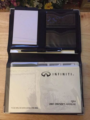 Infiniti qx4 2001 car manual book intact perfect condition vinyl case+ pen worn