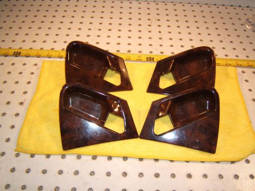 Mercedes w163 98,99 ml f &amp; r wood door handle l &amp; r genuine 1 set of 4 surround