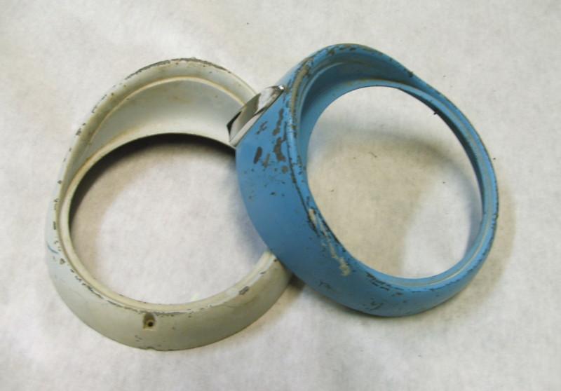 1956 ford fairlane headlamp doors with chrome molding trim