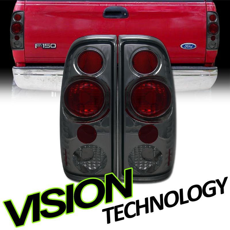 Pair 99-07 ford f-250/350/450/550 superduty smoke altezza taillights taillamps
