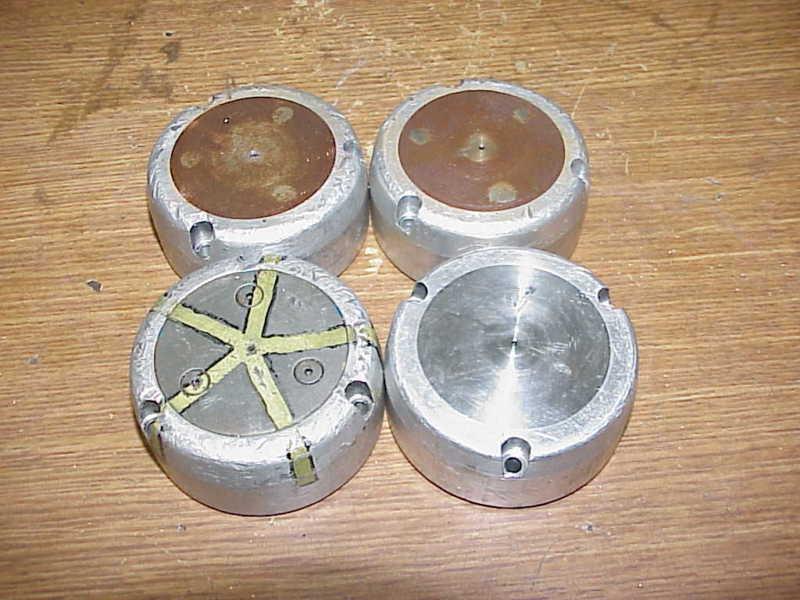 4 scp aluminum front hub center caps from a nascar team  arca k&n series