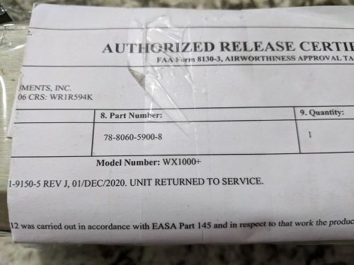 BF Goodrich WX-1000 Series II Stormscope Display PN 78-8060-5900-8, US $1,600.00, image 5