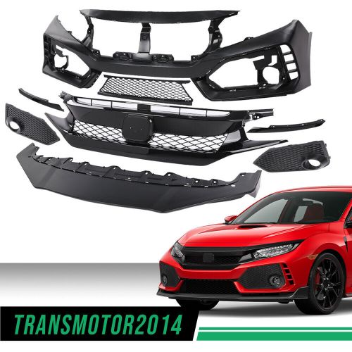 Front Bumper Cover New Fit For 2016-2021 Honda Civic 10th-Gen Sedan Coupe Type-R, US $365.62, image 5