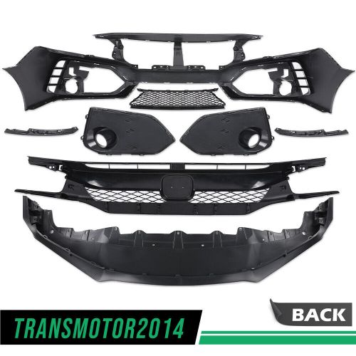 Front Bumper Cover New Fit For 2016-2021 Honda Civic 10th-Gen Sedan Coupe Type-R, US $365.62, image 6