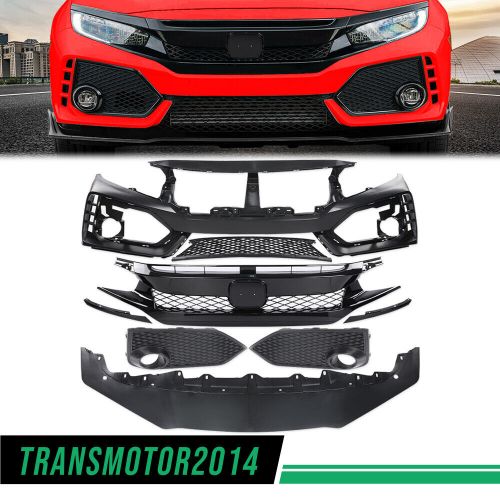 Front Bumper Cover New Fit For 2016-2021 Honda Civic 10th-Gen Sedan Coupe Type-R, US $365.62, image 9