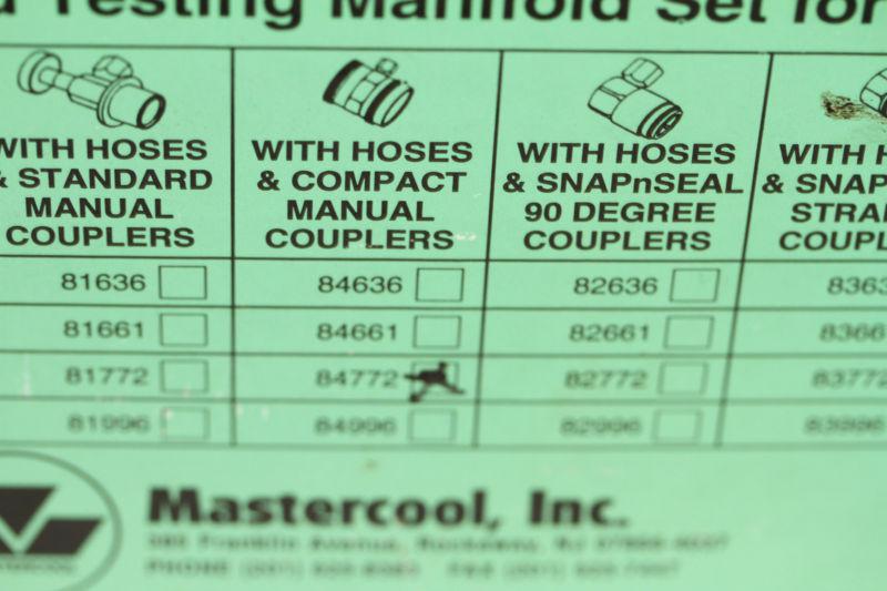 Mastercool Charging & Testing 84772 Manifold Gauge Set for R134a, US $70.00, image 8