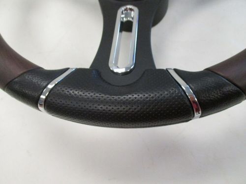 STEERING WHEEL W/ HUB 14 1/4" FAUX WOOD & BLACK 3/4" TAPERED KEYWAY MARINE BOAT, US $129.95, image 10