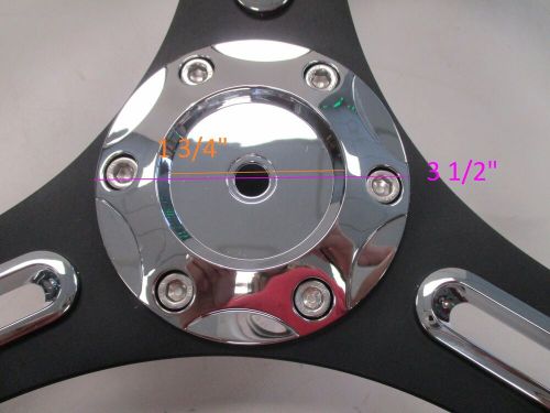 STEERING WHEEL W/ HUB 14 1/4" FAUX WOOD & BLACK 3/4" TAPERED KEYWAY MARINE BOAT, US $129.95, image 11