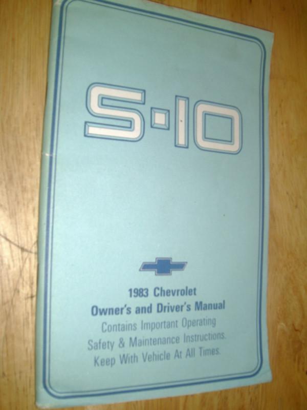 1983 chevrolet s10 truck owner's manual / original guide book!!!