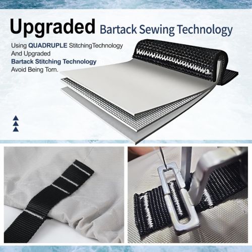 Tuszom 900D Solution-Dyed Bass Boat Cover Marine Grade Polyester Canvas Anti-UV, US $126.44, image 11