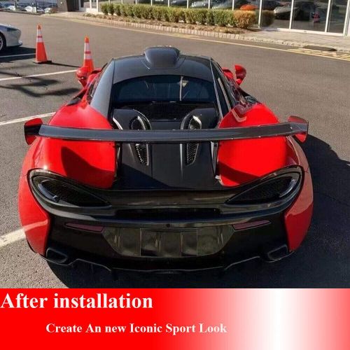 Dry carbon rear trunk spoiler sport lid wing fit for mclaren 570s 2015-2020