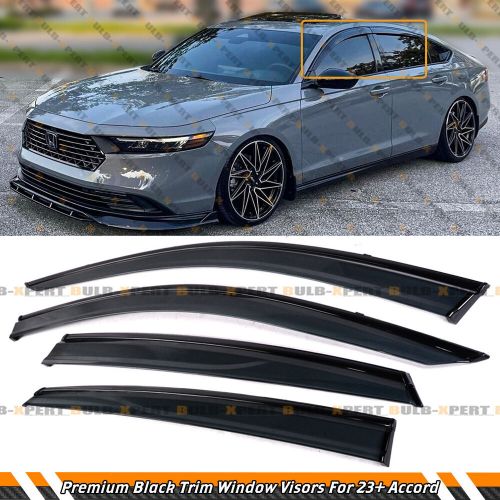 For Honda Accord 2023-25 PREMIUM BLACK TRIM WINDOW VISOR RAIN GUARD WITH CLIP 4X, US $91.95, image 6