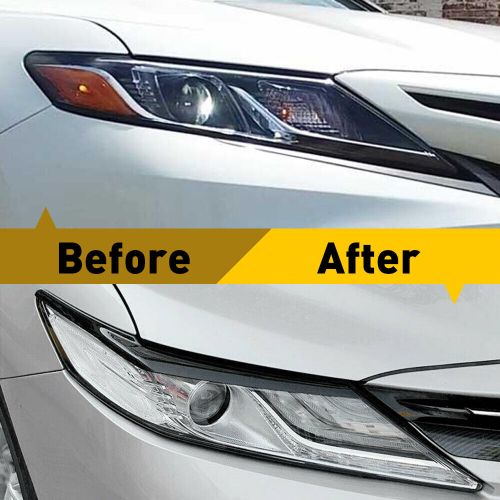 GLOSSY BLACK HEADLIGHT EYELID EYE LID EYEBROWS COVER FOR TOYOTA 2018-2022 CAMRY, US $17.99, image 8