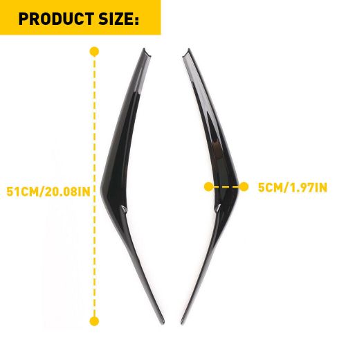 GLOSSY BLACK HEADLIGHT EYELID EYE LID EYEBROWS COVER FOR TOYOTA 2018-2022 CAMRY, US $17.99, image 10