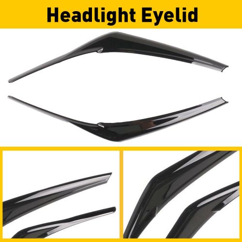 GLOSSY BLACK HEADLIGHT EYELID EYE LID EYEBROWS COVER FOR TOYOTA 2018-2022 CAMRY, US $17.99, image 12