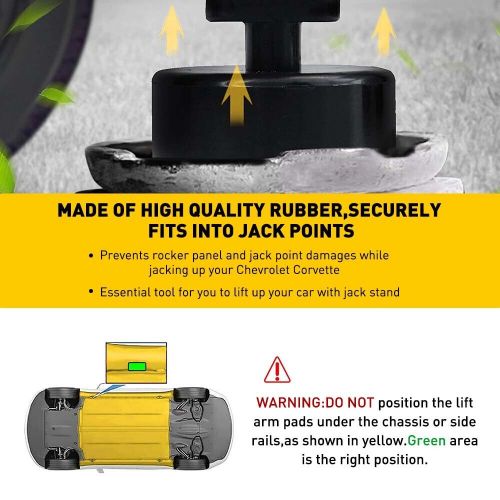 Rubber Lift Jacking Pad Kit Puck For Chevrolet Corvette C5 C6 C7 GS Z06 Z51 C8, US $18.99, image 4