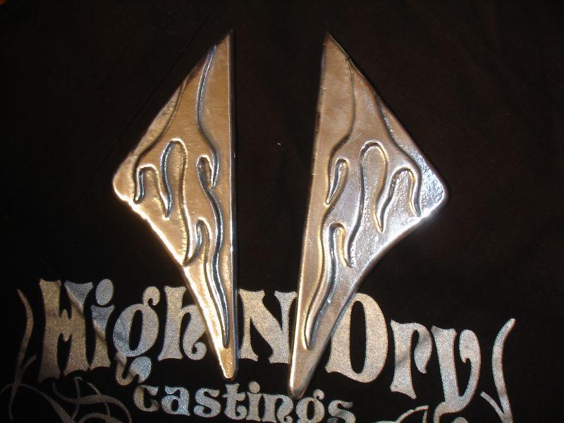 Harley frame inserts..flames..set of 2...ultra/electra/ classic