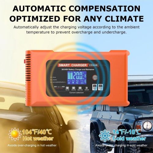 36 Volt Or 48 Volt Golf Cart Battery Charger for Club Car-3-Pin Round Plug, US $99.95, image 3