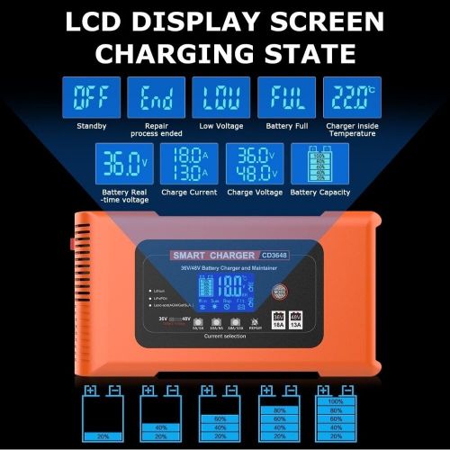 36 Volt Or 48 Volt Golf Cart Battery Charger for Club Car-3-Pin Round Plug, US $99.95, image 5