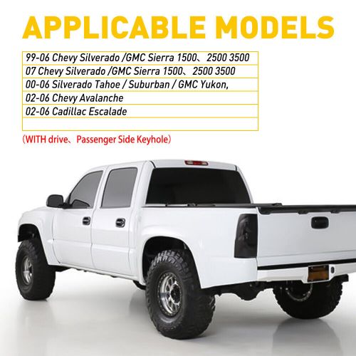 For 1999-2006 chevy silverado / gmc sierra chrome 2 door handle covers with pskh