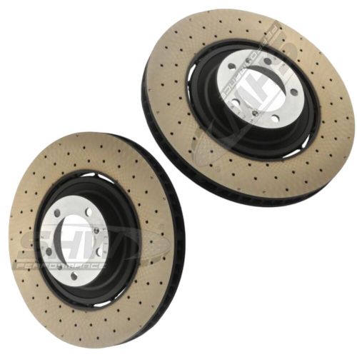 SHW Front Drilled Brake Discs 408mm x2 R90 For Porsche 911 992 Turbo/TurboS/GTS, US $, image 3