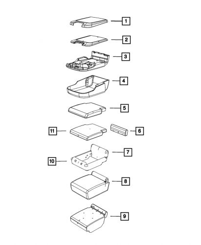 Genuine Mopar Front Seat Cushion Cover 6VA50LA8AB, US $119.88, image 3