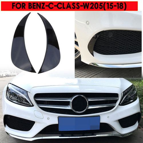 Pair Closs Black Front Canard/Air Vent Spoiler Cover Trim For Benz C class-W205, US $22.21, image 3