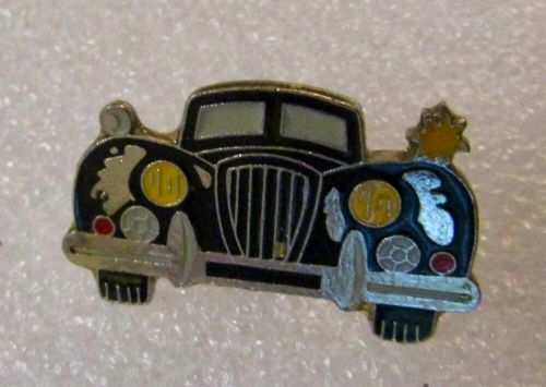 Vintage black rolls royce - enamel lapel pin badge - automobilia, classic car