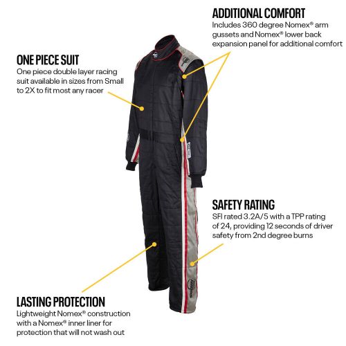 Speedway Formula SFI 3.2A/5 1-Piece Racing Suit, US $449.99, image 2