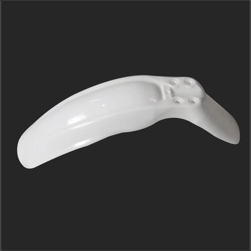 White pit front plastic fender mud plate f/ kawasaki klx110 dirt bike