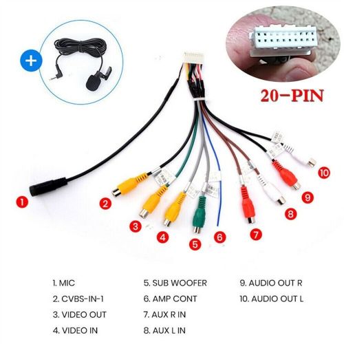 High Quality Auto Car Cable Aux-in Adapter Stereo Radio 20 Pin Plug, US $10.97, image 12