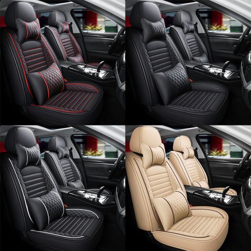 For Mercedes-Benz Full Set PU Leather Car 5 Seat Covers Front Rear Protector Pad, US $80.00, image 2