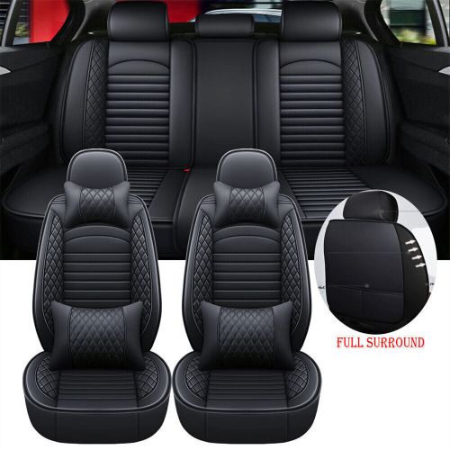 For Mercedes-Benz Full Set PU Leather Car 5 Seat Covers Front Rear Protector Pad, US $80.00, image 4