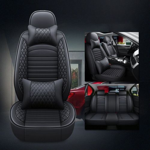 For Mercedes-Benz Full Set PU Leather Car 5 Seat Covers Front Rear Protector Pad, US $80.00, image 8