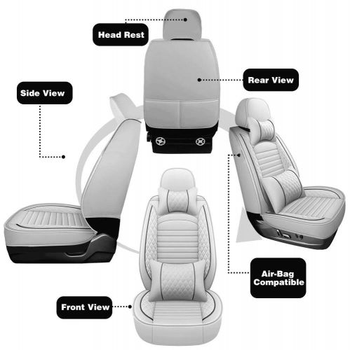 For Mercedes-Benz Full Set PU Leather Car 5 Seat Covers Front Rear Protector Pad, US $80.00, image 15